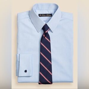 Brooks Brothers Boys Non-Iron Supima Pinpoint Cotton French Cuff Dress Shirt - 6